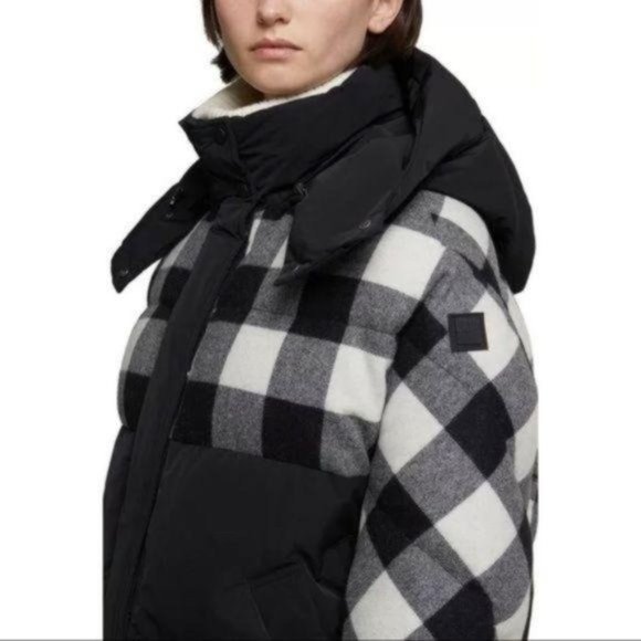 WOOLRICH Buffalo Check Puffer Down Coat - Small - NWT - Picture 4 of 9